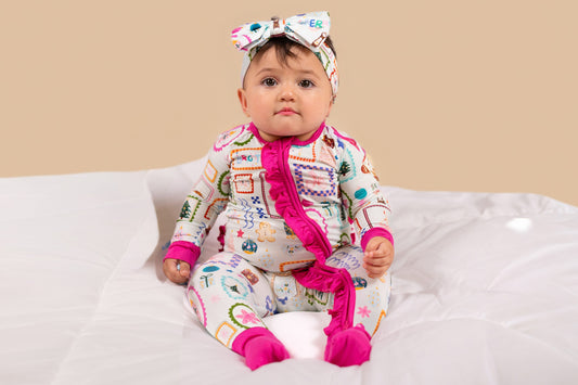 Holly Jolly Fairytales Ruffle Convertible Footie