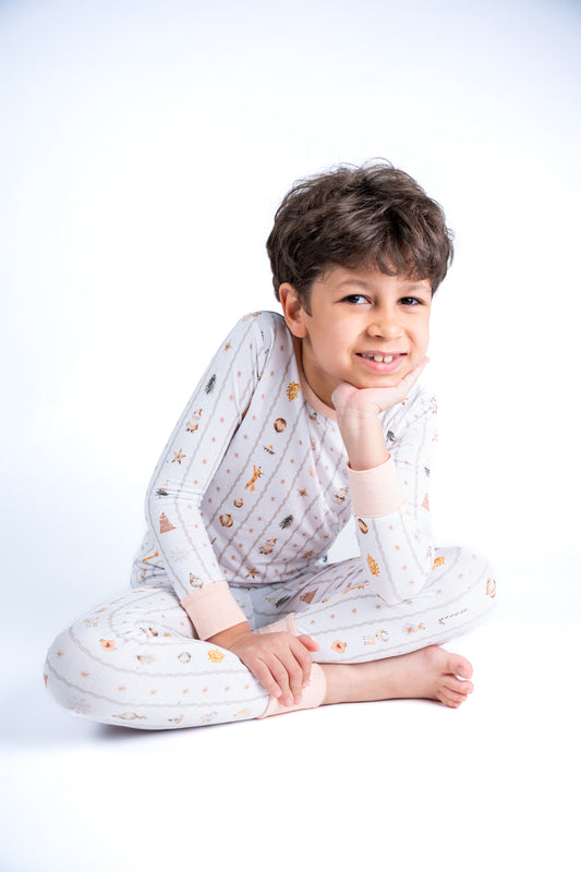 Vintage Holiday Glow 2-Piece Bamboo Pajama Set