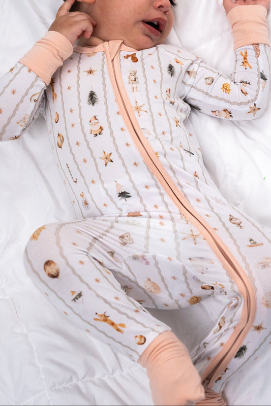 Vintage Holiday Glow Convertible Footie