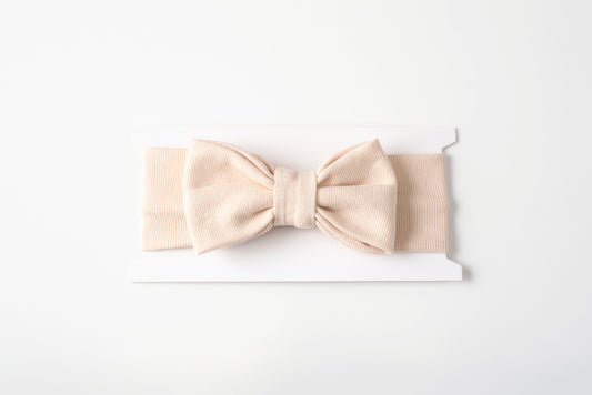 Toffee Milk Ribbed Cotton Headband