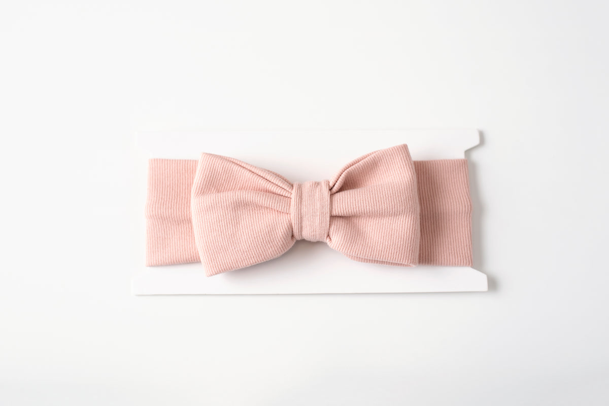 Cotton Candy Blush Ribbed Cotton Headband