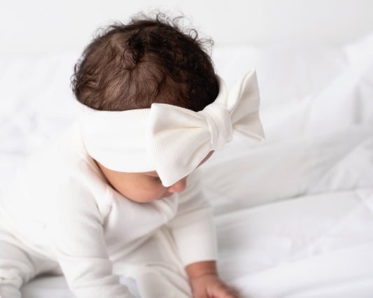 Whipped Creram Ribbed Cotton Headband