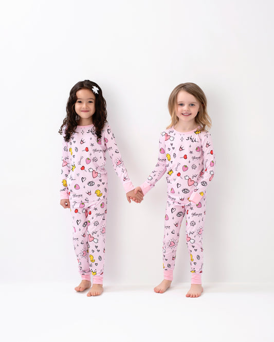 Ducklin Dreamland Bamboo Two-Piece Pajama Set