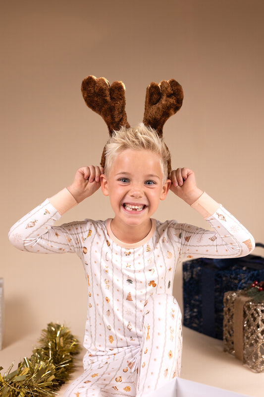 Vintage Holiday Glow 2-Piece Bamboo Pajama Set