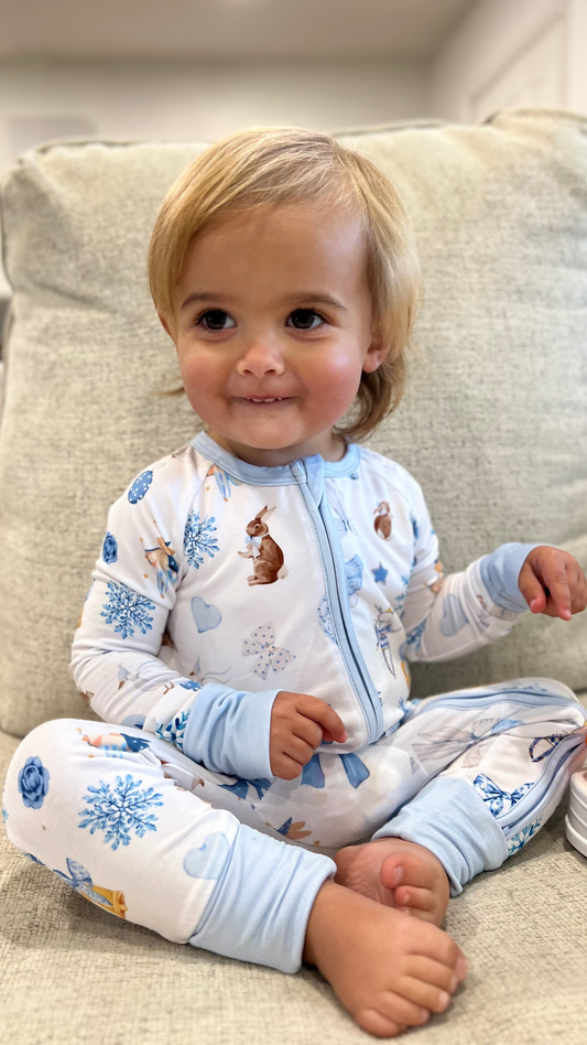 Frosted Twilight Wonderland Convertible Footie - Soft Bamboo Baby Pajama