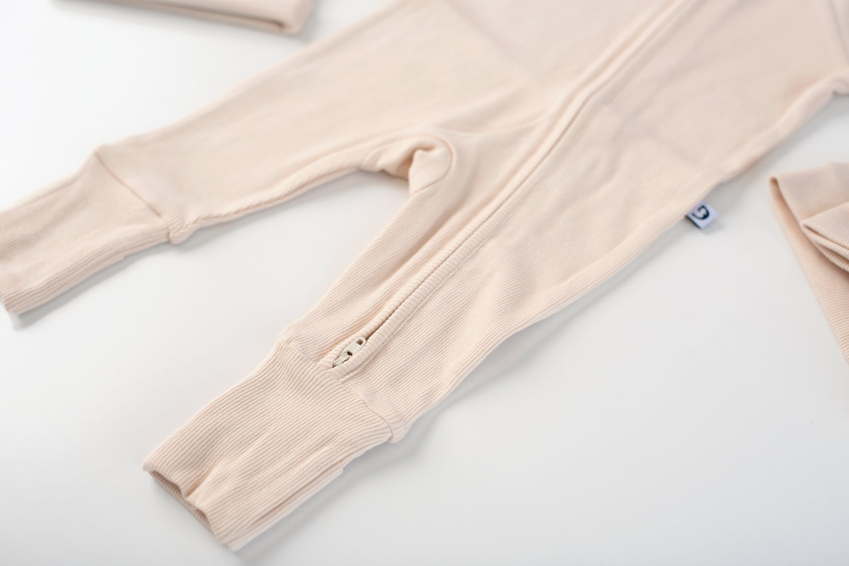 Toffee Milk - Ribbed Convertible Romper