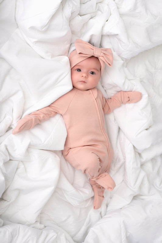 Cotton Candy Blush - Ribbed Convertible Romper