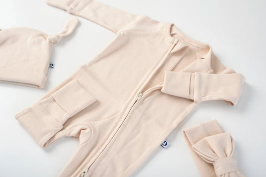 Toffee Milk - Ribbed Convertible Romper